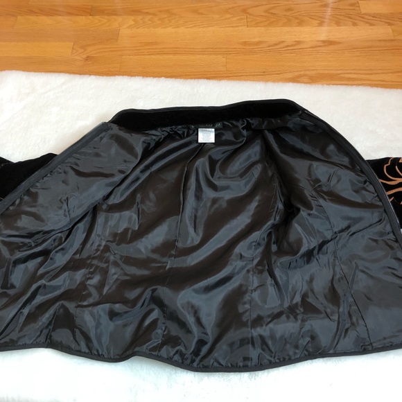 Harve Benard Black Velour Embroidered Jacket - Picture 5 of 11